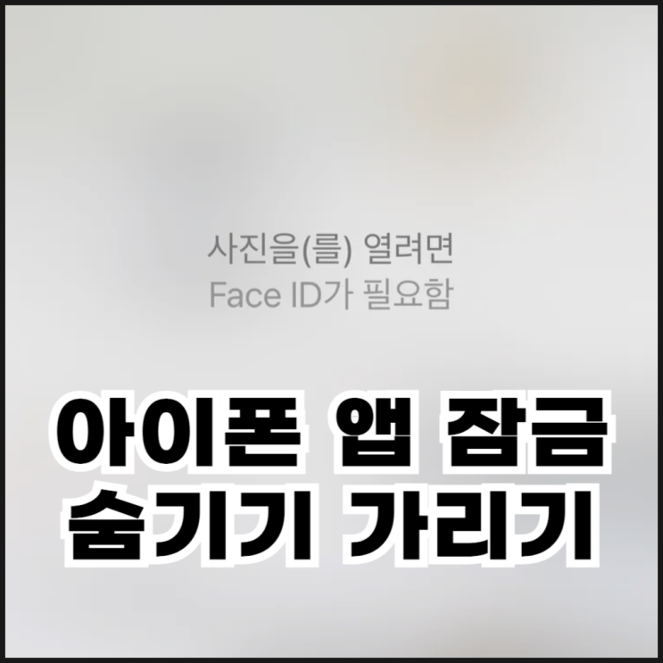  아이폰 앱 잠금, 숨기기, 가리기