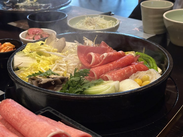  강서구 마곡역 맛집 스키야키 내돈내산 옥소반 본점