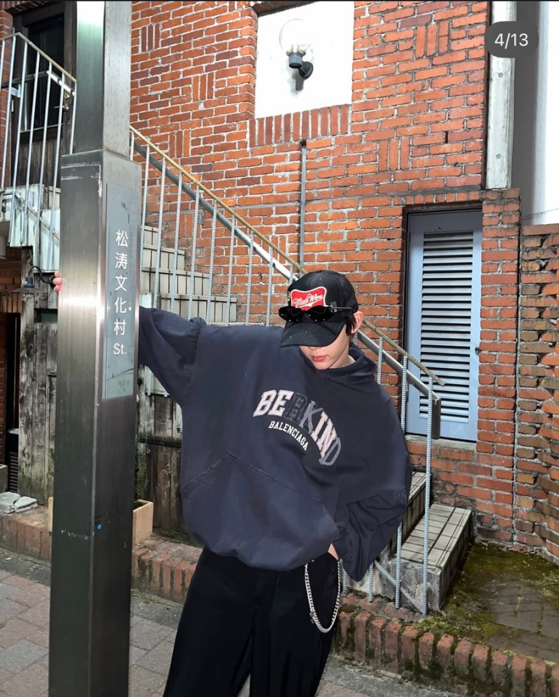 RIIZE Shotaro's Instagram Casual Fashion: Men's Hoodie Styling