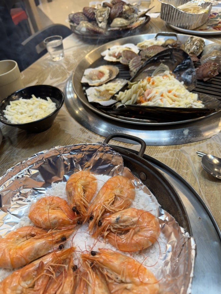  오이도조개구이 새우구이 회 맛집 오션뷰 옥귀도횟집