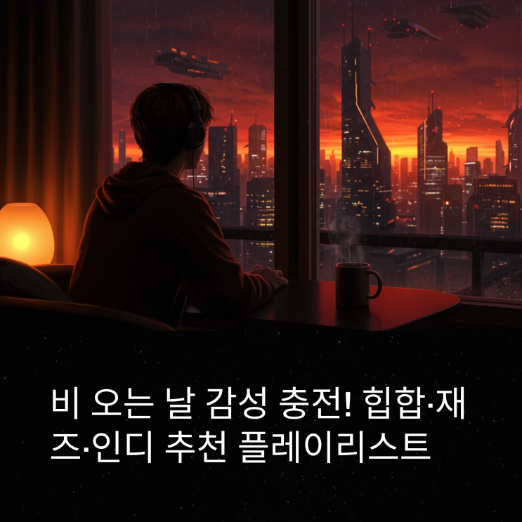 비 오는 날 감성 충전! 힙합·재즈·인디 추천 플레이리스트
