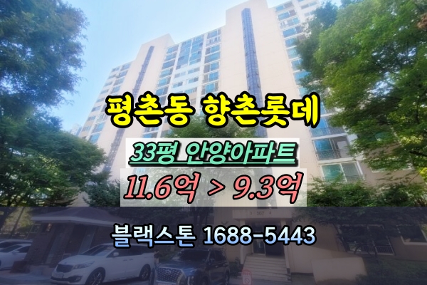  평촌동 향촌롯데아파트 경매 33평 [2024타경107154]
