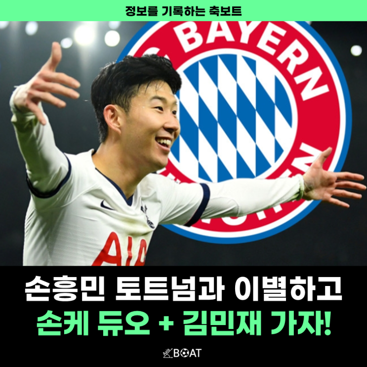토트넘 손흥민 <b>재계약</b> 거부, <b>뮌헨</b> 이적 손케듀오 그리고 <b>김민재</b>... 