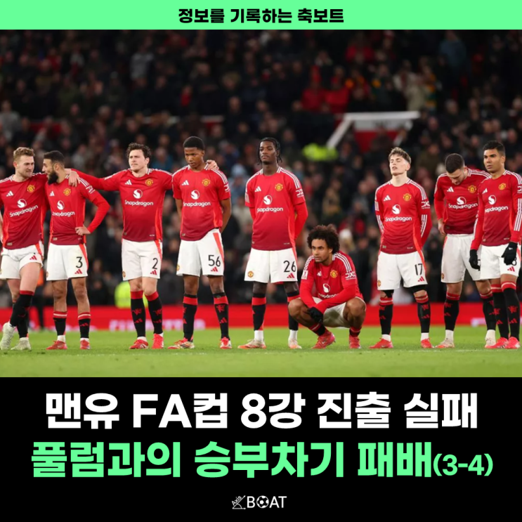 <b>맨유</b> vs <b>풀럼</b> | 승부차기 끝 <b>맨유</b> 패배, <b>FA컵</b> 8강 진출 실패... 
