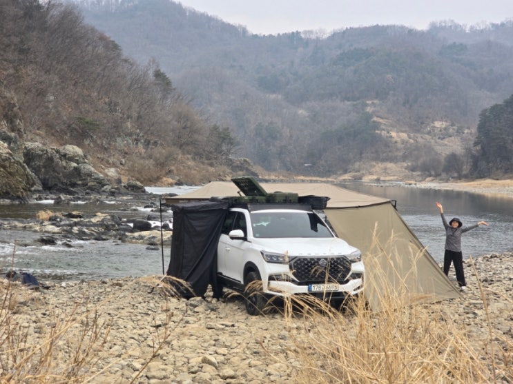  홍천강 노지캠핑 명당 당일치기 차크닉