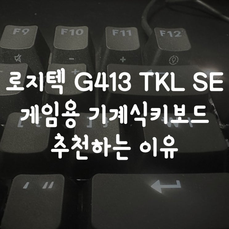  로지텍 G413 TKL SE 게임용 기계식키보드 추천하는 이유