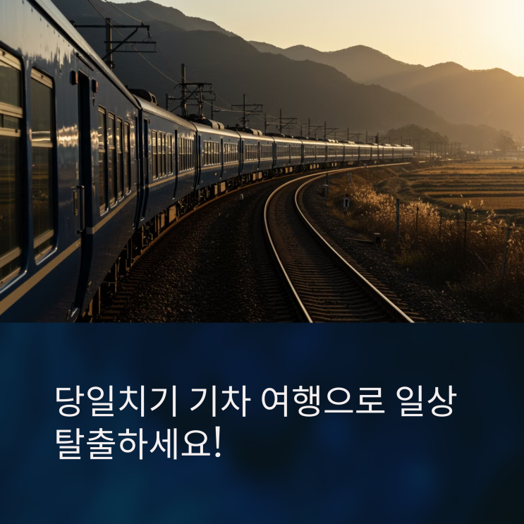  당일치기 기차 여행 추천! 코레일 타고 떠나는 국내 숨은 명소