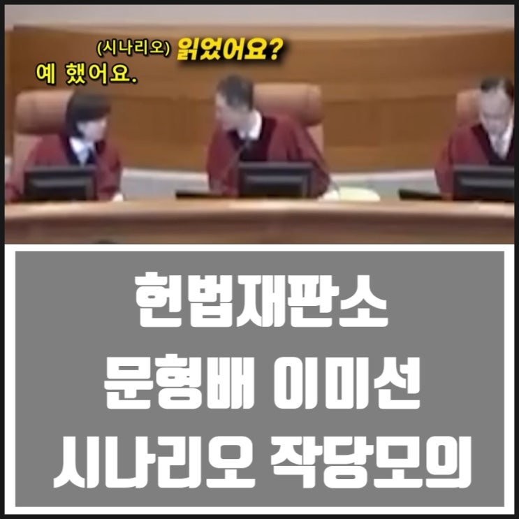 헌재소장 권한대행 문형배 헌법재판관 이미선 시나리오 발언 헌재소장 권한대행 문형배 헌법재판관 이미선 시나리오 발언