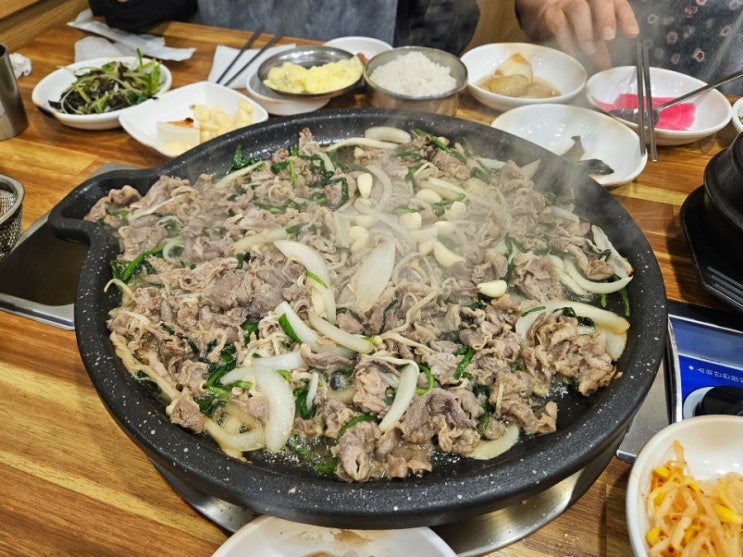  냉정 단체회식 하기 좋은 평강오리 주례 오리불고기 맛집