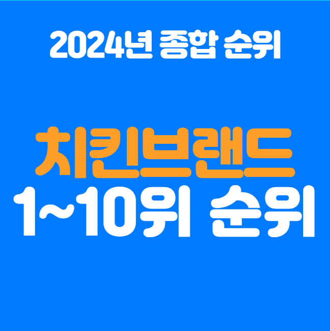  2024 치킨 브랜드 순위, 가맹점 매출 1위 브랜드는?