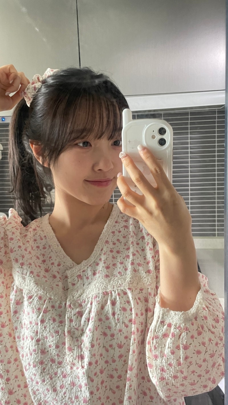 귀여운 원피스 잠옷 세트 해피스 꽃무늬 잠옷 원피스