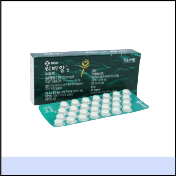  갱년기호르몬제 리비알 복용 시간 효능 부작용 (리비알정 티볼론 체중증가)
