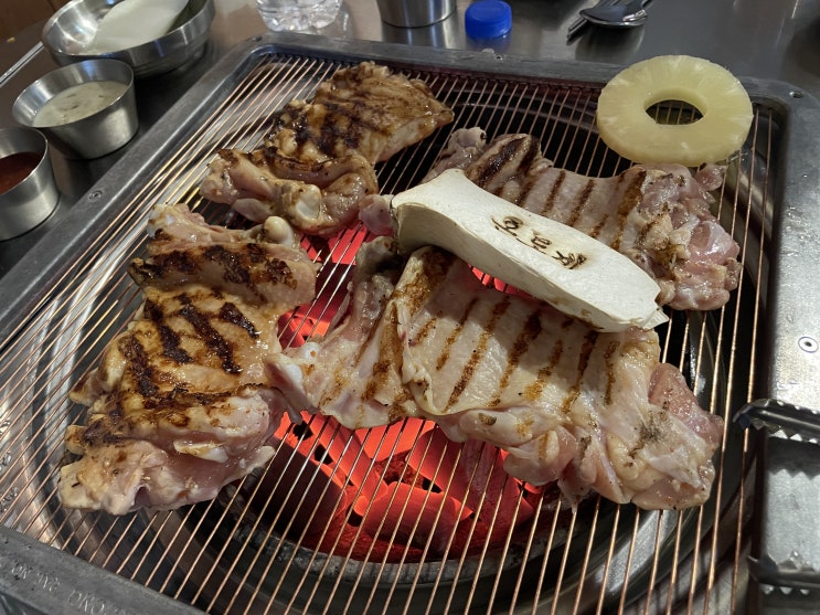  천호 맛집 온도계 부드러운 숯불 닭갈비