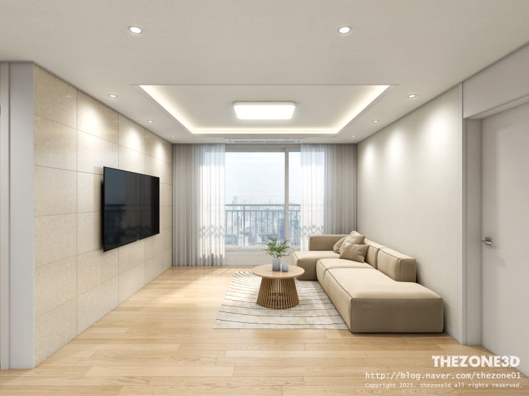  아파트인테리어 3D투시도 랜더링 및 도면설계 시안 _ THEZONE3D