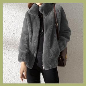 강추하는 NEW 여성 후리스 자켓 하이넥 보온 집업 소프트 뽀글이자켓 겨울 양면 여자 빅 사이....