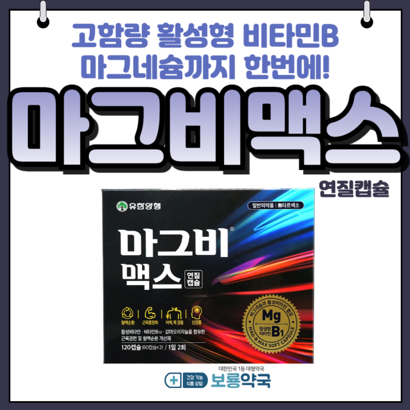 마그비맥스 연질캡슐, 성분 효능 복용방법 마그비시리즈 비교
