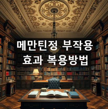  메만틴정 부작용 효과 복용방법