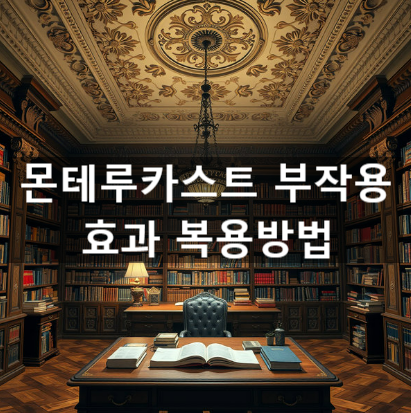  몬테루카스트 부작용 효과 복용방법