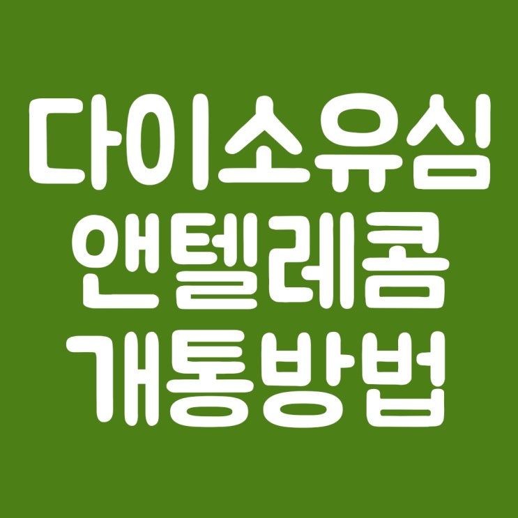  다이소 선불유심 앤텔레콤 개통방법 최신버전