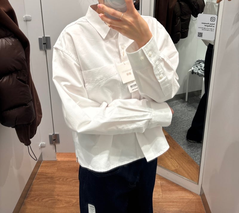 유니클로 jw 옥스포드 박시 셔츠 착용 후기/출근룩 추천