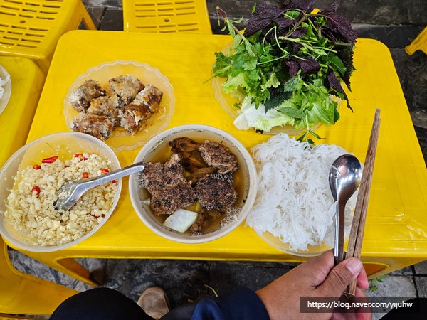  하노이 미슐랭 맛집 분짜닥킴 주문시 유의사항 배탈 후기