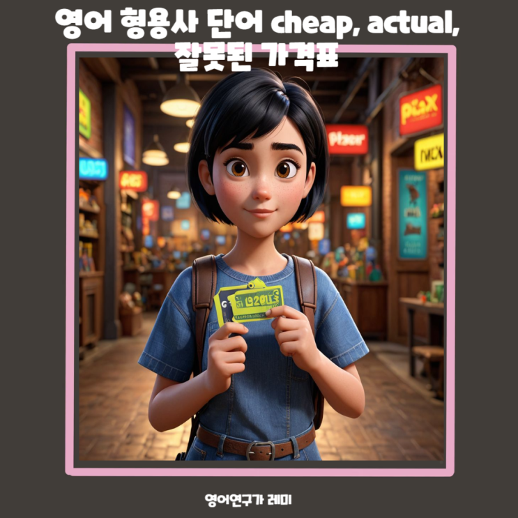 영어 형용사 단어 cheap, actual, 잘못된 가격표 영어 형용사 단어 cheap, actual, 잘못된 가격표