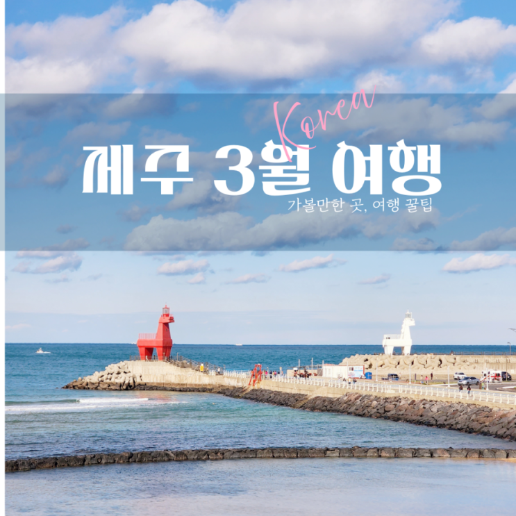  제주 3월 여행 가이드 날씨 축제 가볼 만한 곳 여행 꿀팁