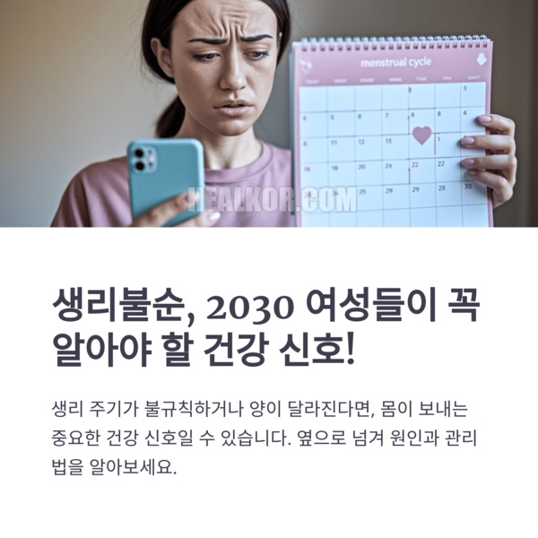  생리 불순 원인 20대30대 여성 건강