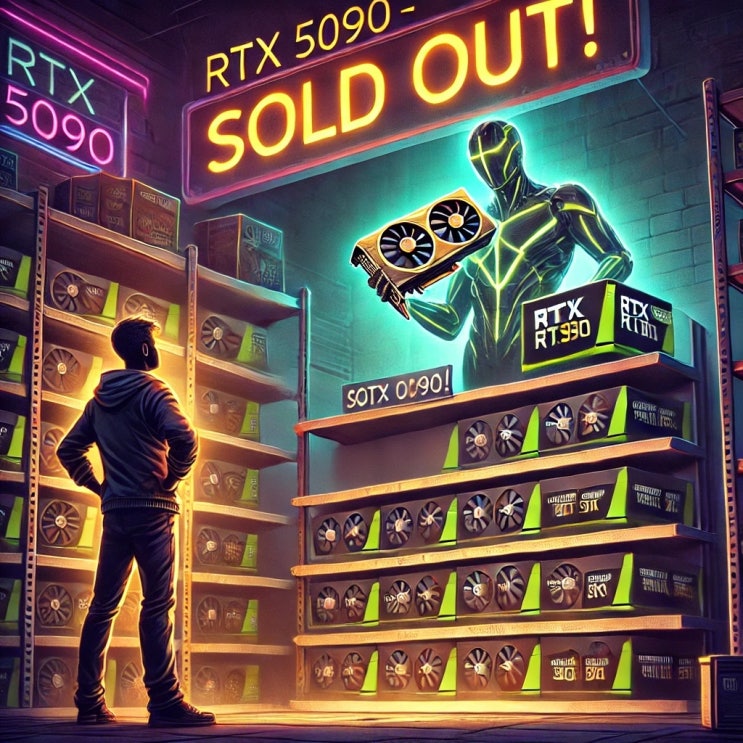  엔비디아 RTX 5090 그래픽카드 품귀 현상