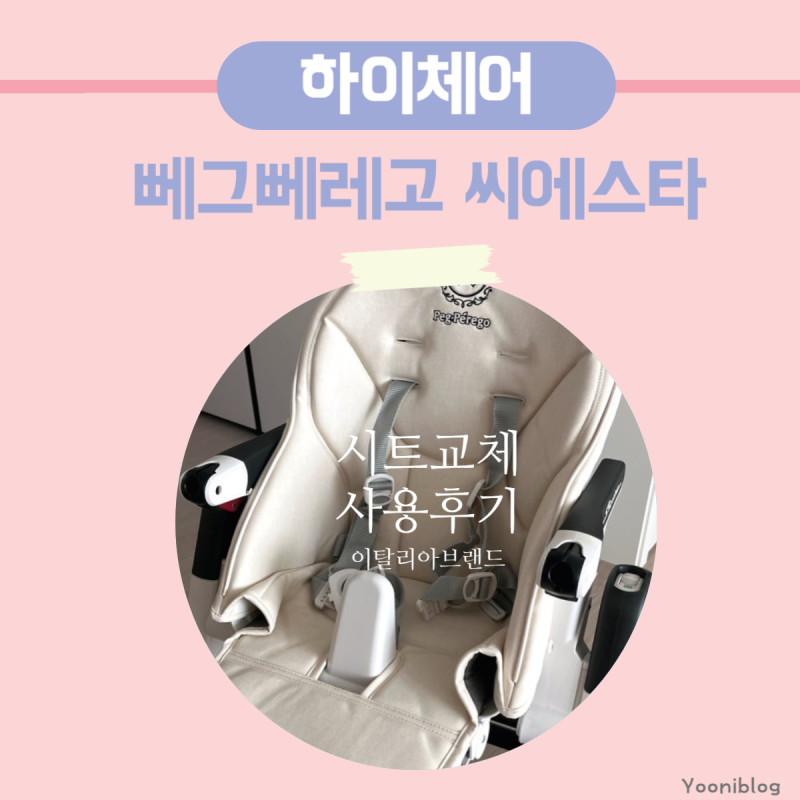 이유식 준비 필수템 "이탈리아 하이체어 뻬그뻬레고 씨에스타" 사용후기(시트교체)