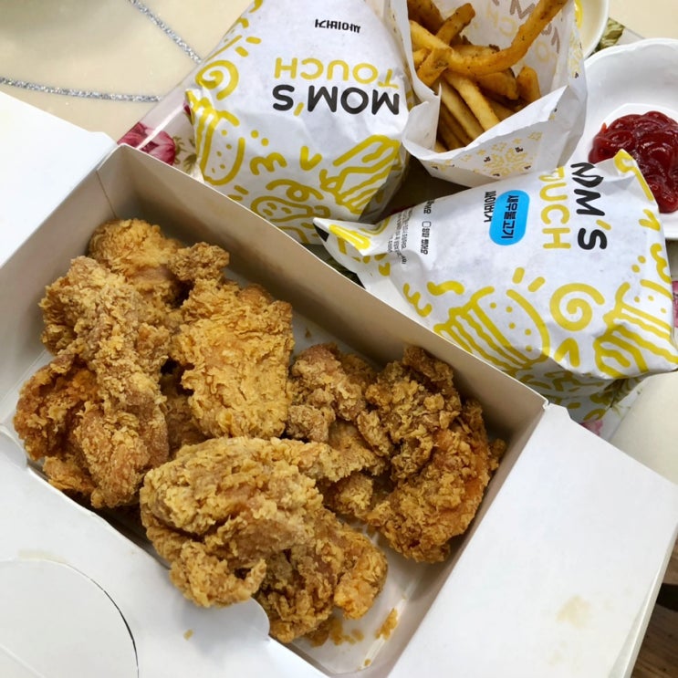  맘스터치 메뉴 싸이순살치킨 싸이버거 새우불고기버거 송도 맛집