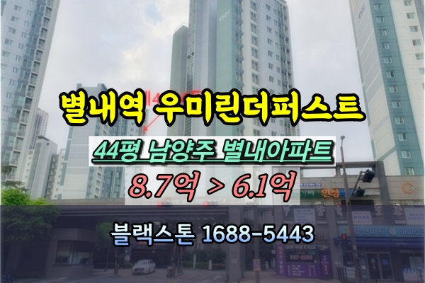  별내아파트 경매 별내역 우미린더퍼스트 44평 [2024타경2576]