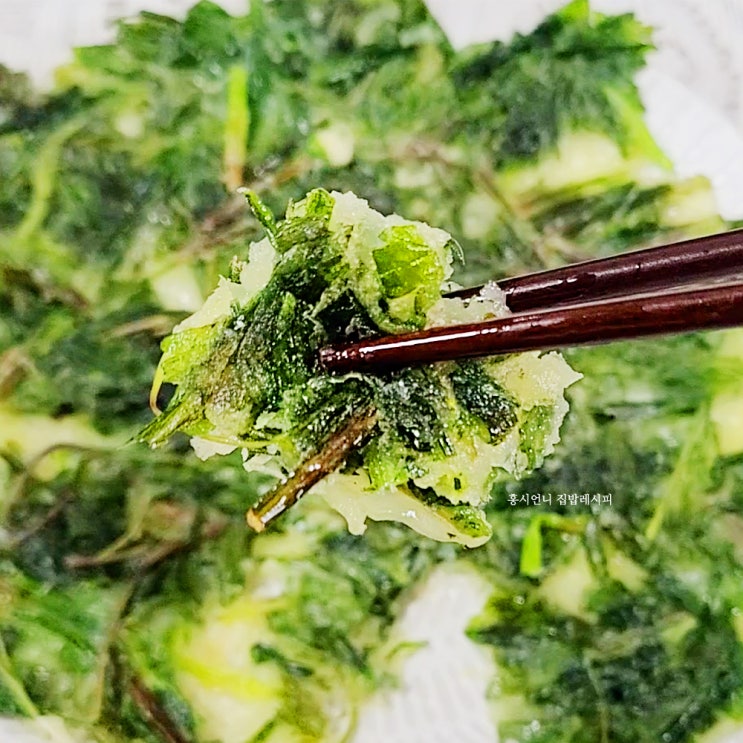 바삭 쫄깃한 부침개 이렇게 만들어요! 향긋한 봄 쑥 부침개 만들기 효능 제철 쑥요리
