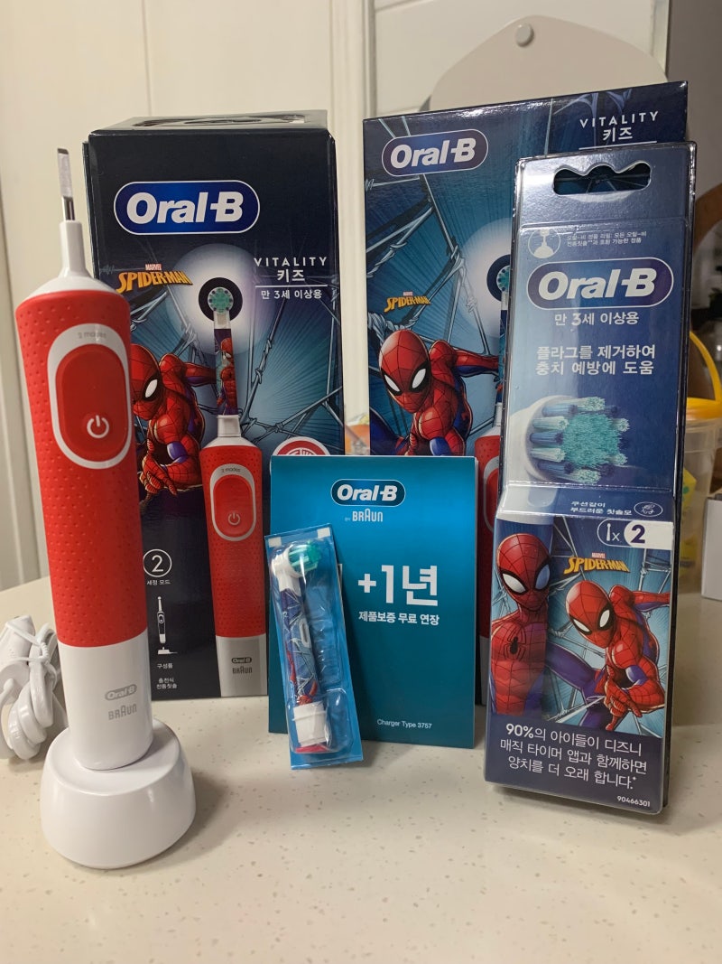 어린이 전동칫솔 키즈 전동칫솔 오랄비 어린이 전동칫솔 내돈내산 한달 사용 후기