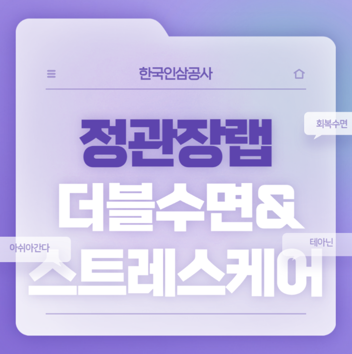 정관장랩 더블 수면&스트레스케어 알아보기