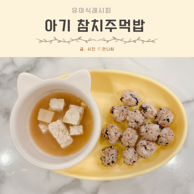 한그릇 유아식 아기 참치캔 언제부터 참치주먹밥 만들기