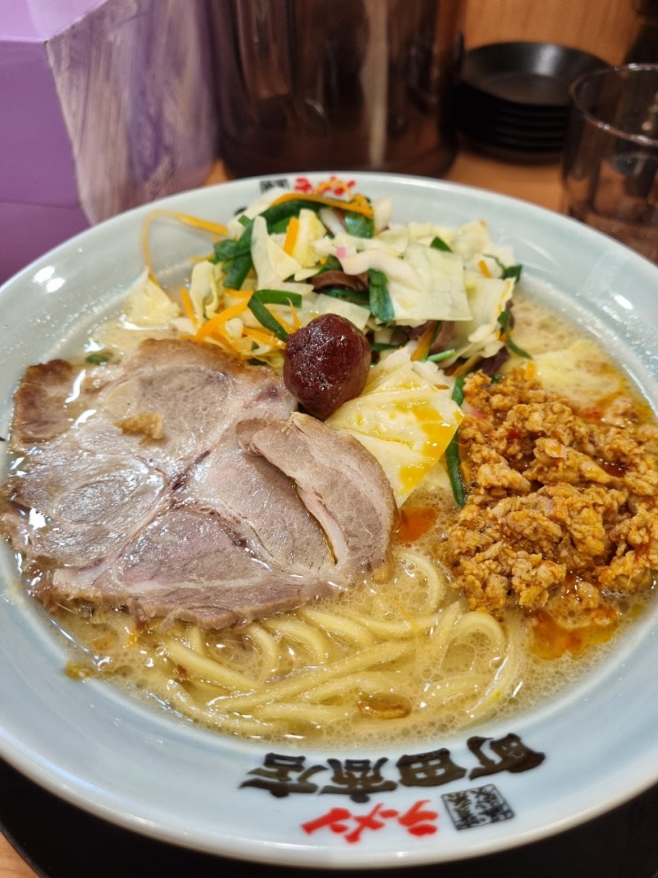  가산디지털단지역 일본식 라멘 마치다쇼텐 마리오아울렛 본점 카라미소라멘 차슈멘 ㅠ