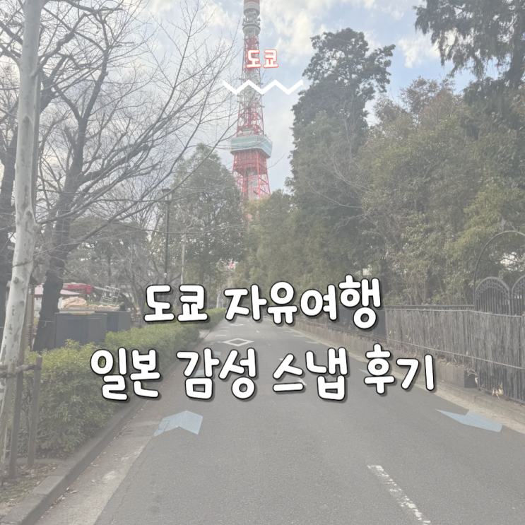  일본 도쿄 자유여행 도쿄타워 감성 스냅 촬영
