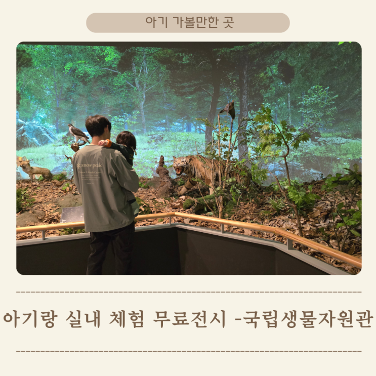  아기랑 체험 가볼만한곳 추천 무료 전시 국립생물자원관
