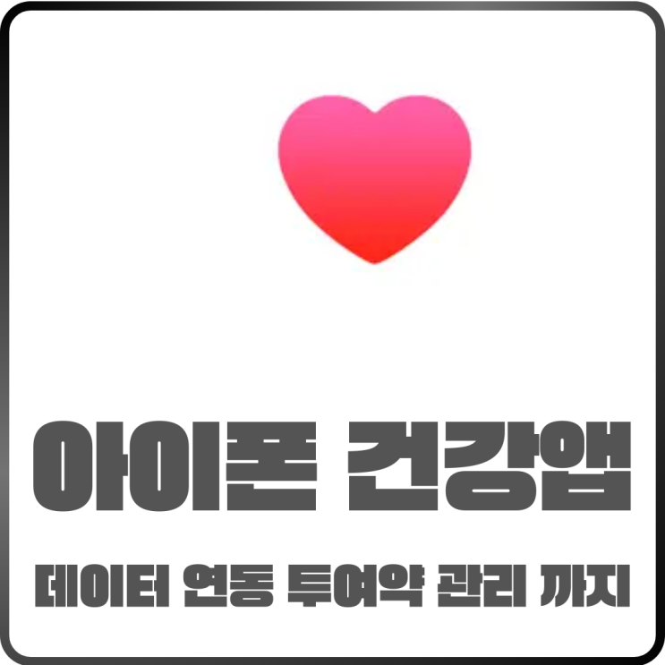  아이폰 건강 앱 완전 정복! 데이터 연동부터 투여 약 관리까지
