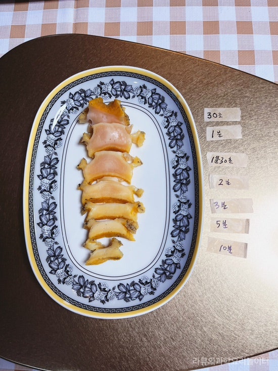 전복 살짝 익히지 마세요! 전복숙회 데치기 부드럽게 삶는 법 데치는 시간 실험