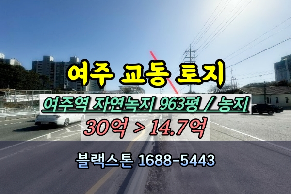  여주시토지 경매 교동 1천평 여주역 인근 농지 [2024타경1021]