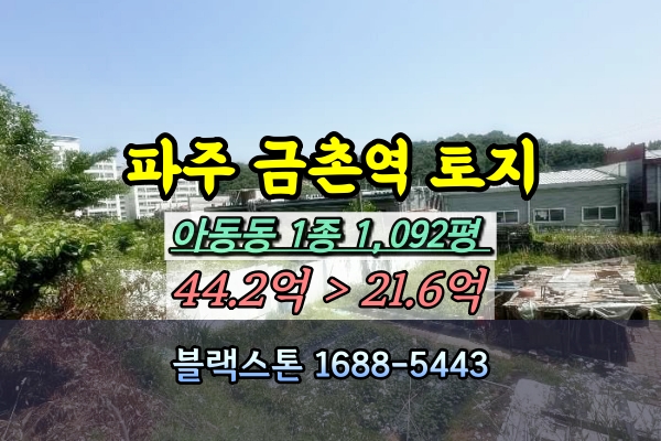  파주시 아동동 토지 경매 금촌역 1천평 개발부지 [2024타경4298]