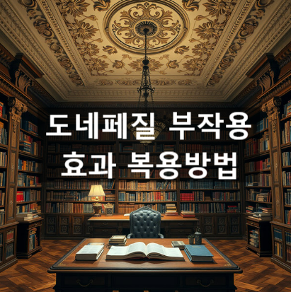  도네페질 부작용 효과 복용방법
