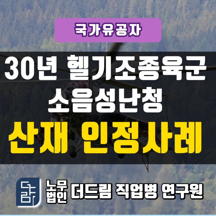  30년 헬기조종사 육군 난청 산재 인정사례