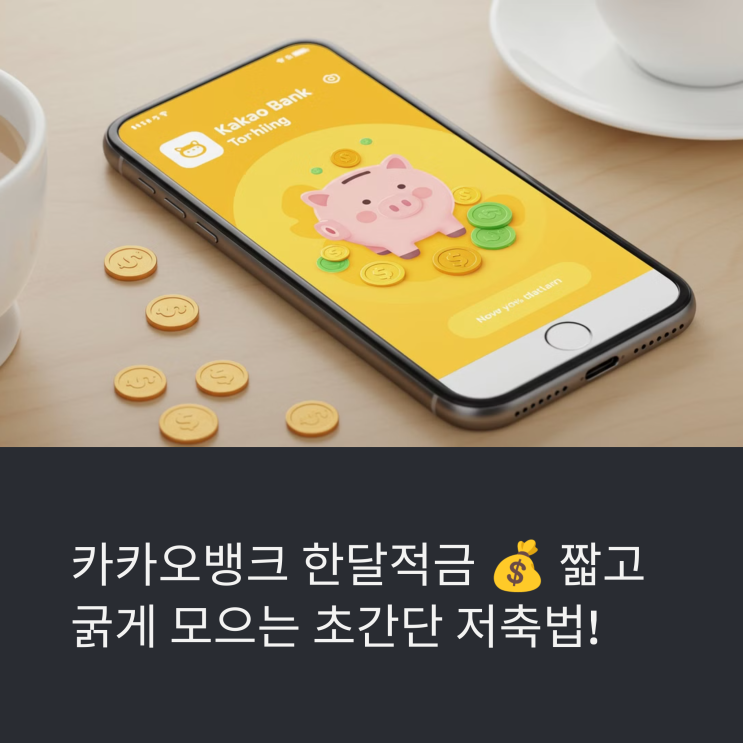  카카오뱅크 한달적금! 이자까지! 짧고 굵게 모으는 초간단 저축법
