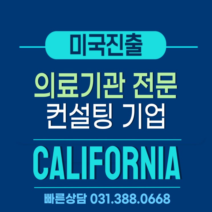  의료기관 전문 컨설팅 기업 캘리포니아 미국 법인 설립