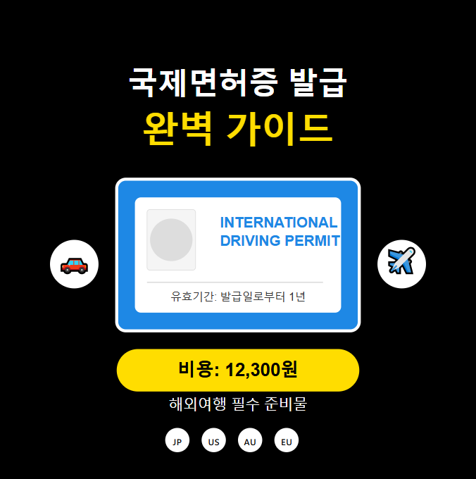  국제면허증 발급 완벽 가이드 : 신청 방법, 온라인가능, 준비물, 비용 등 (2025년 최신) ️