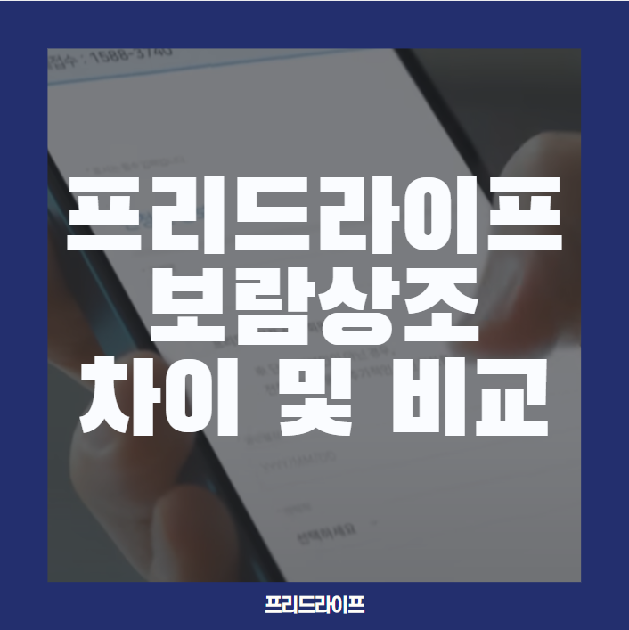  프리드라이프와 보람상조의 차이, 비교표 알아보기