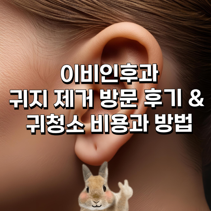 이비인후과 귀지 제거, 귀청소 비용 및 방법